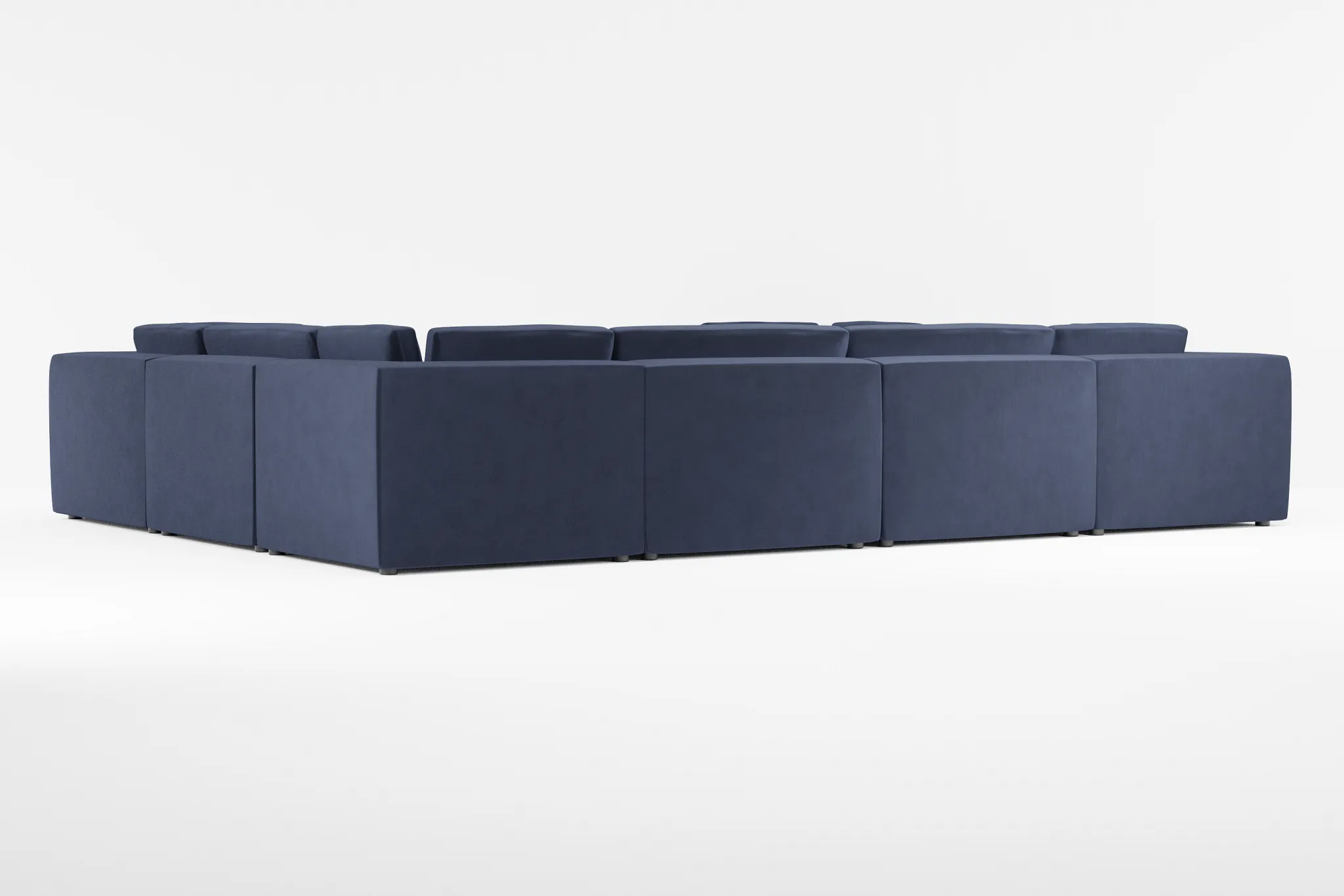 Destin Joya Dark Blue Velvet 8-piece Modular Sectional