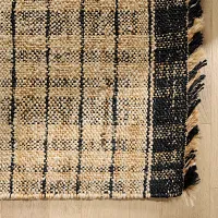 Thanias Black 10x13 Area Rug