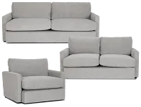 Noah Gray Fabric Living Room