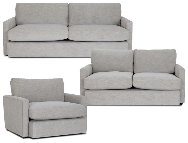 Noah Gray Fabric Living Room