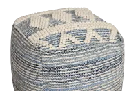 Belo Blue Accent Pouf