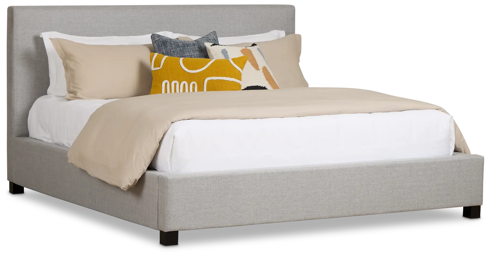 Monica Light Gray Uph Platform Bed Monica Light Gray Uph Platform Bed