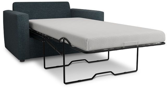 Siesta Elevation Dark Blue Fabric Memory Foam Sleeper
