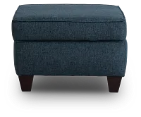 Cameron Blue Fabric Ottoman