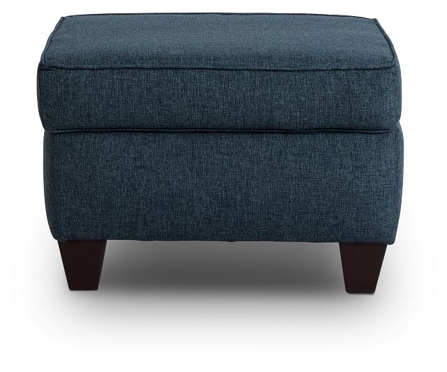 Cameron Blue Fabric Ottoman