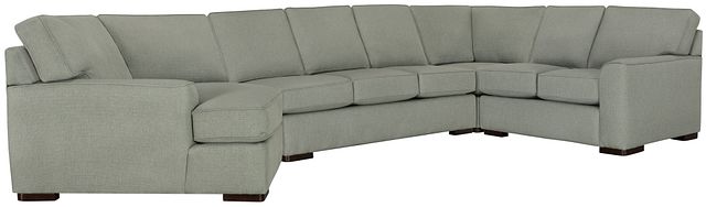 Austin Green Cool Mfoam Left Cuddler Memory Foam Sleeper Sectional