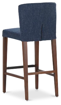 Bentley Dark Blue 30" Upholstered Barstool