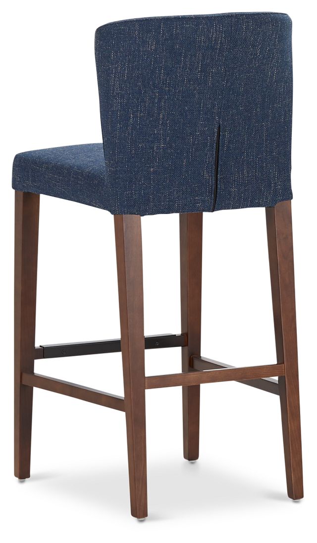 Bentley Dark Blue 30" Upholstered Barstool