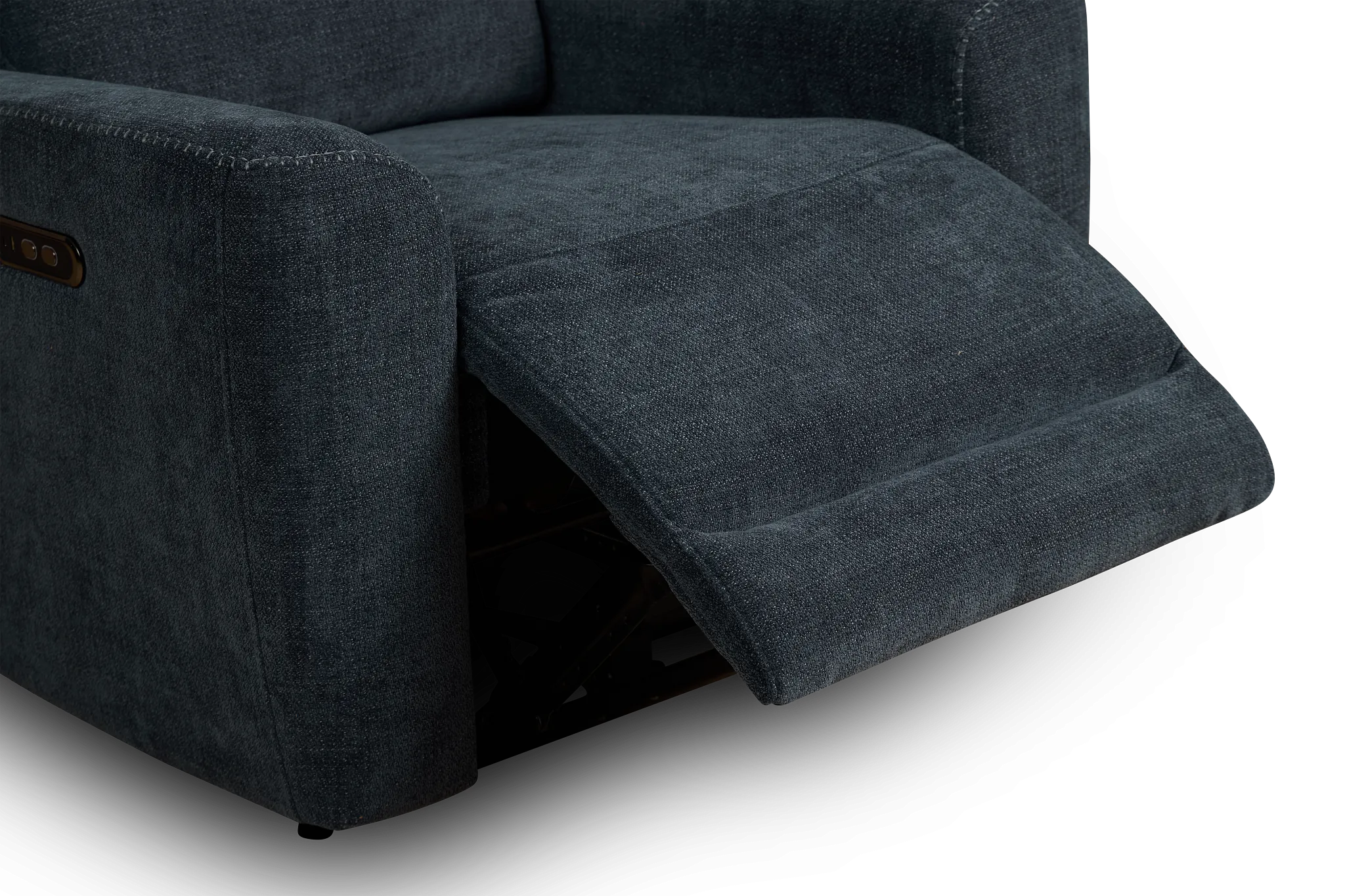 Dean Dark Blue Fabric Power Recliner