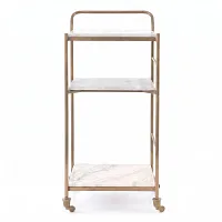 Four Hands Feri White Square Bar Cart