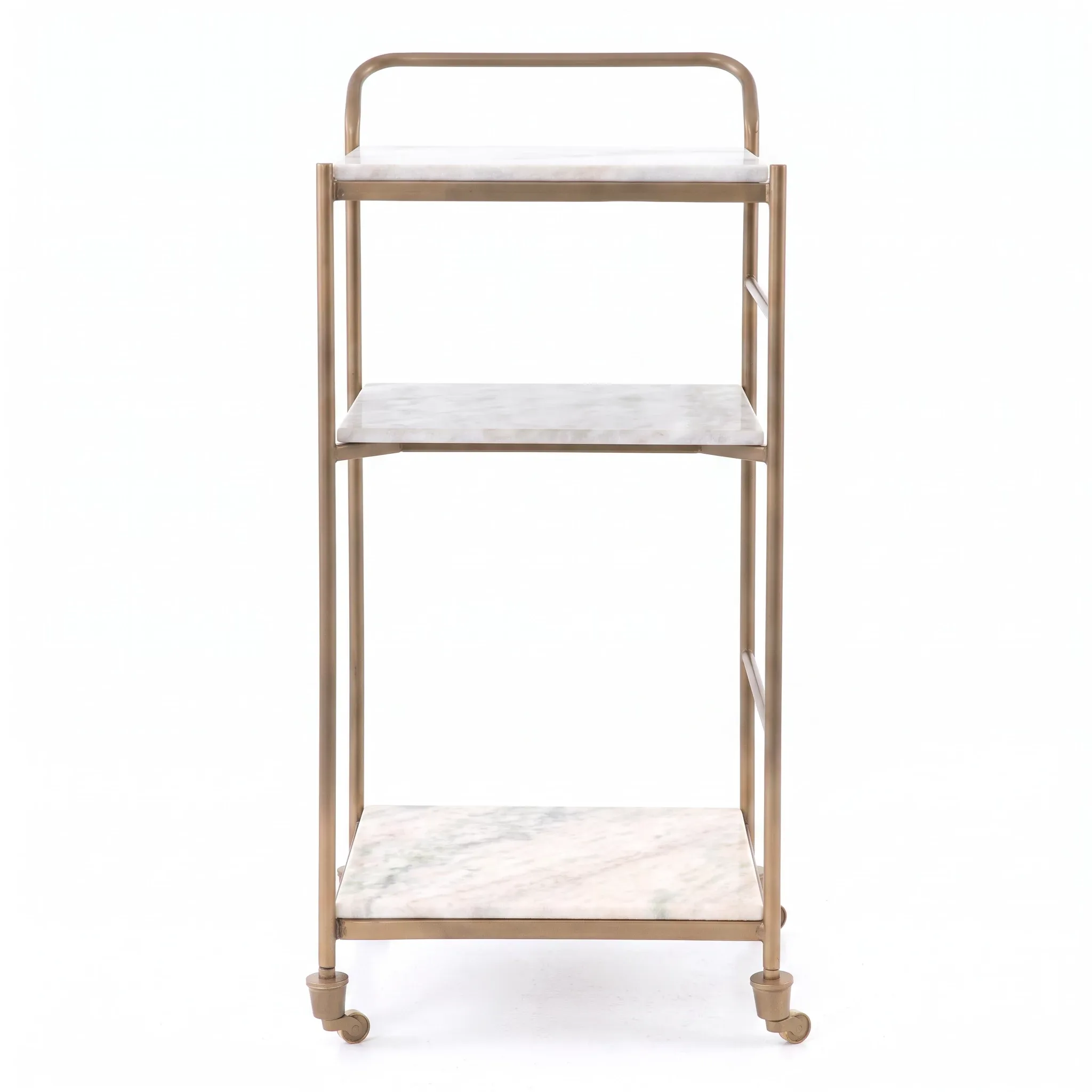 Four Hands Feri White Square Bar Cart