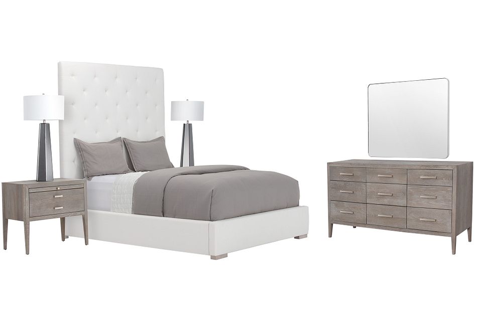 Berlin White Uph Platform Bedroom