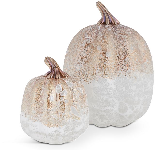 Pumpkin White Medium Vase
