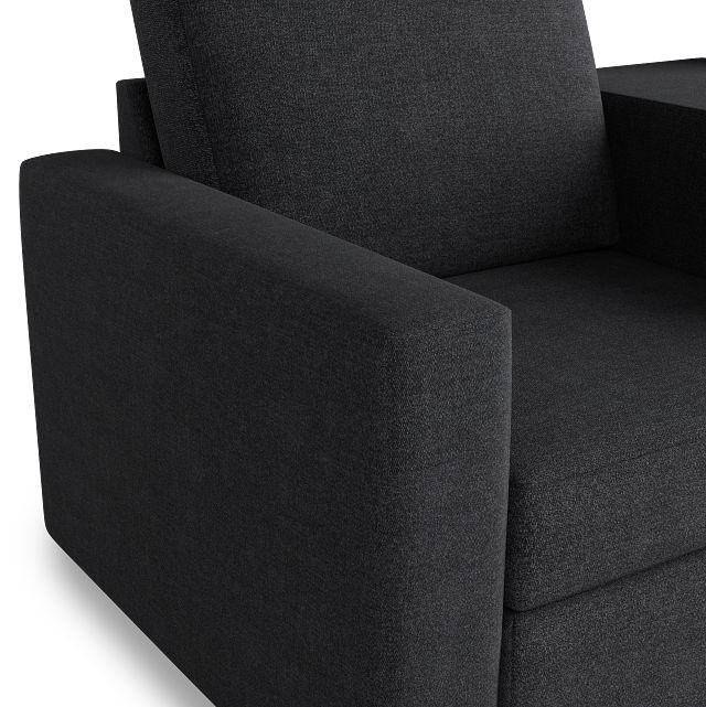 Citymod Dark Gray Fabric 3-piece Modular Sofa With Media Console