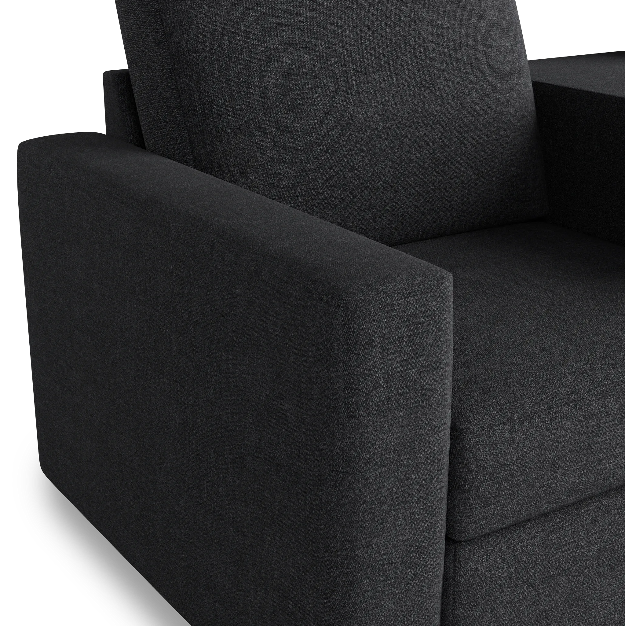 Citymod Dark Gray Fabric 3-piece Modular Sofa With Media Console