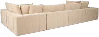 Cruz Light Beige Fabric 8-piece Pit Sectional
