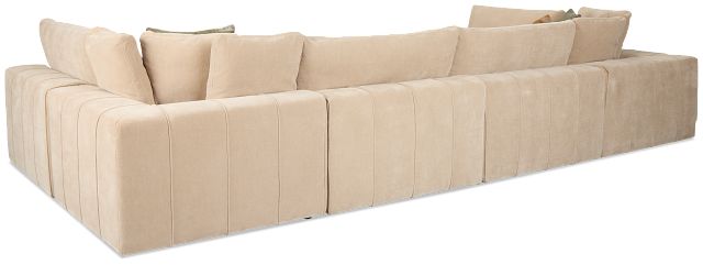 Cruz Light Beige Fabric 8-piece Pit Sectional