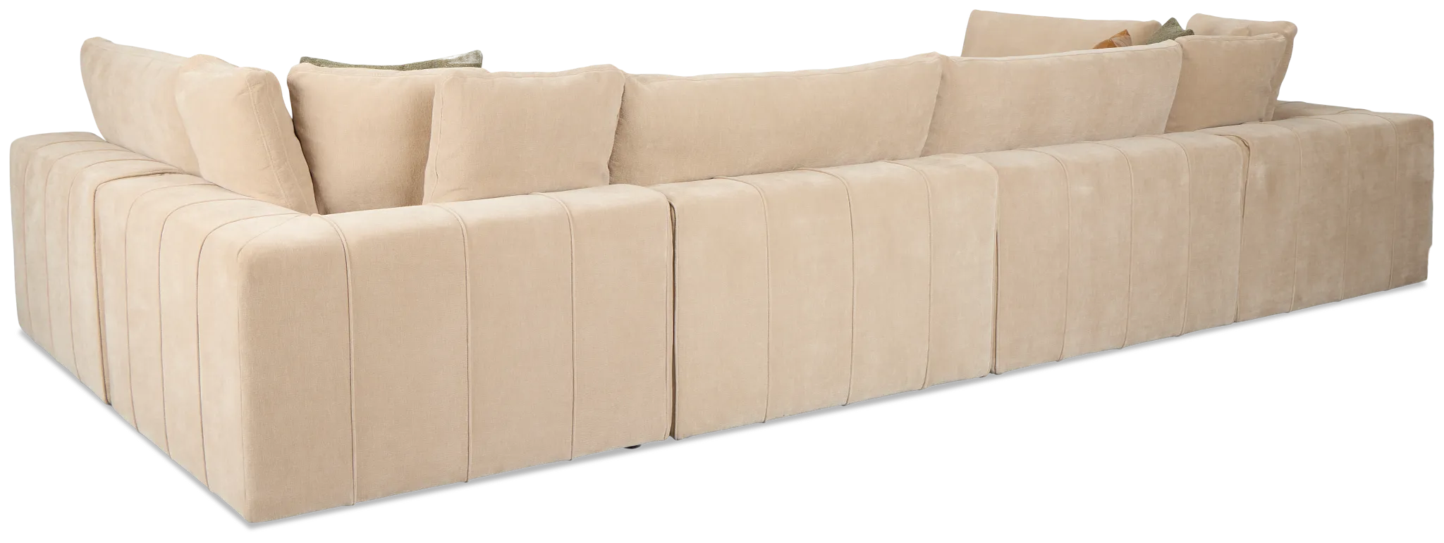 Cruz Light Beige Fabric 8-piece Pit Sectional