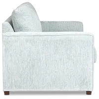 Shore Light Blue Fabric Memory Foam Sleeper