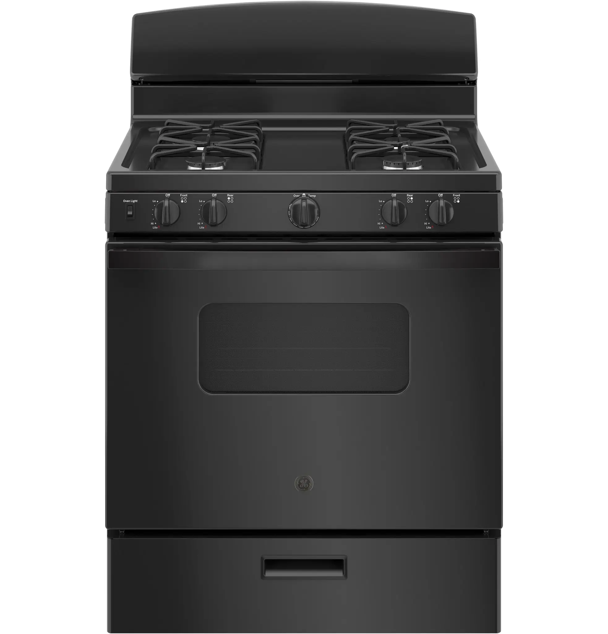 Ge 10 Series Black 30" Gas Range Ge 10 Series Black 30" Gas Range