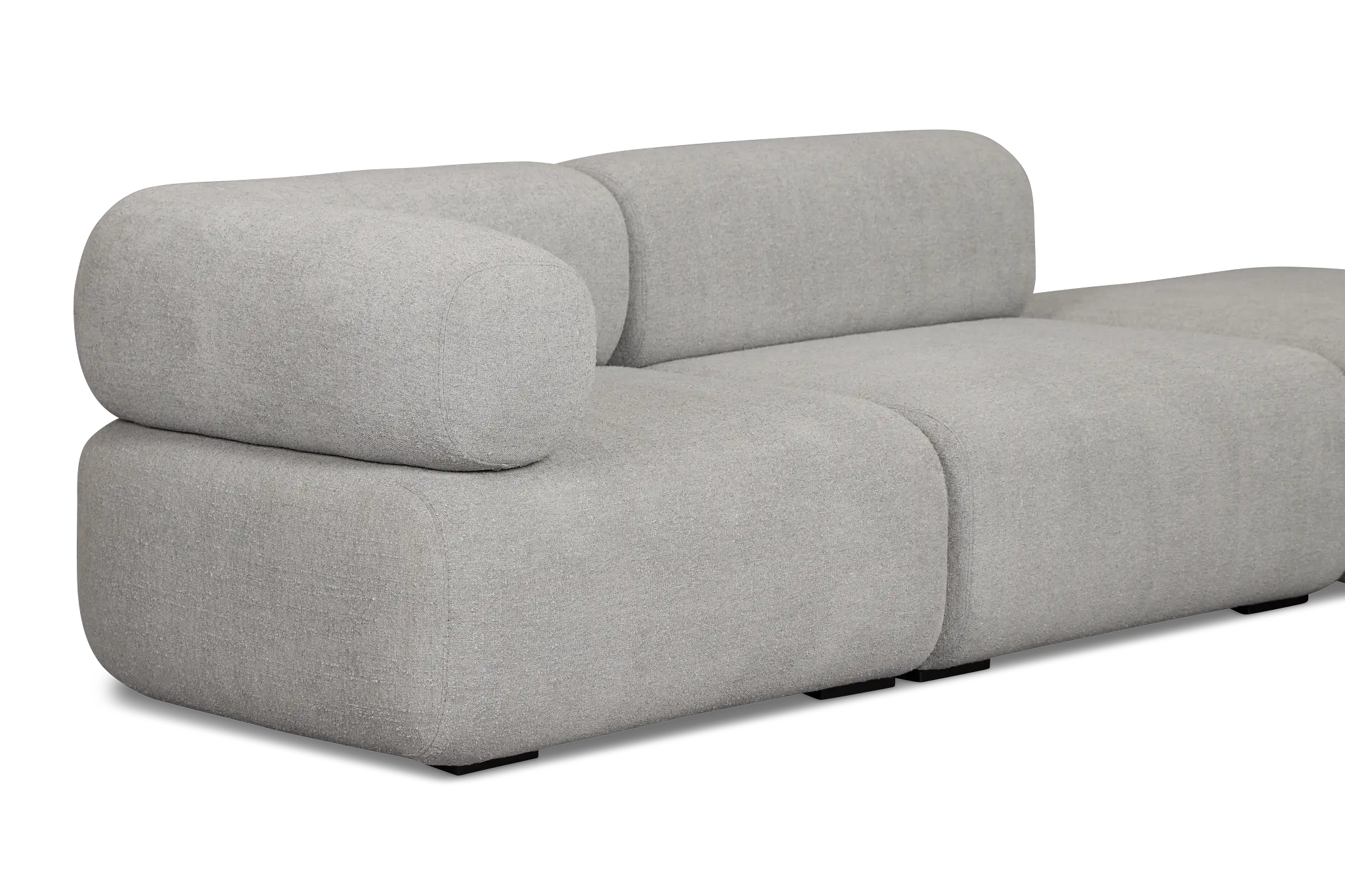 Celeste Light Gray Fabric 5-piece Modular Sectional With Corner Ottoman Celeste Light Gray Fabric 5-piece Modular Sectional With Corner Ottoman