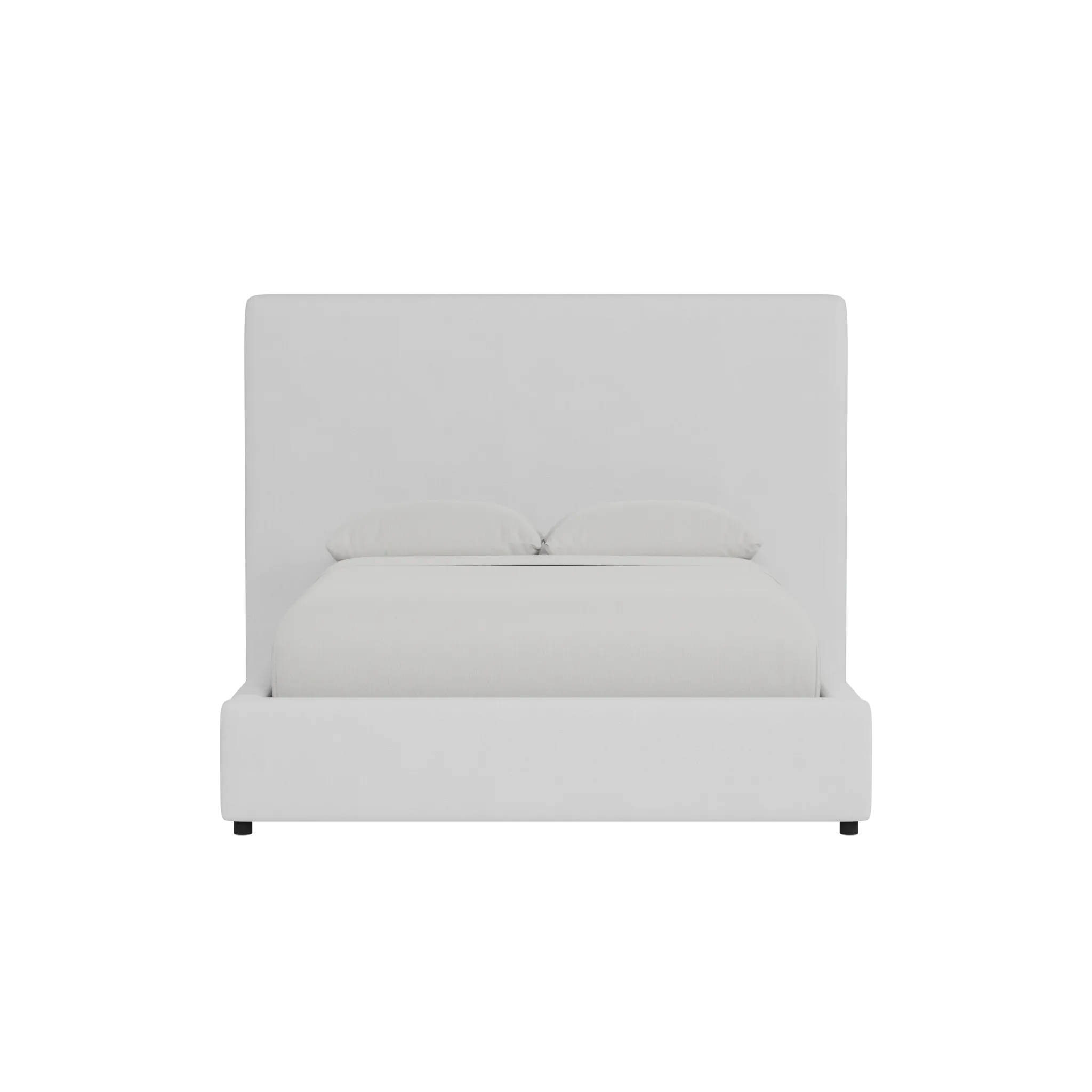 Grayton Suave White 54" Upholstered Platform Bed
