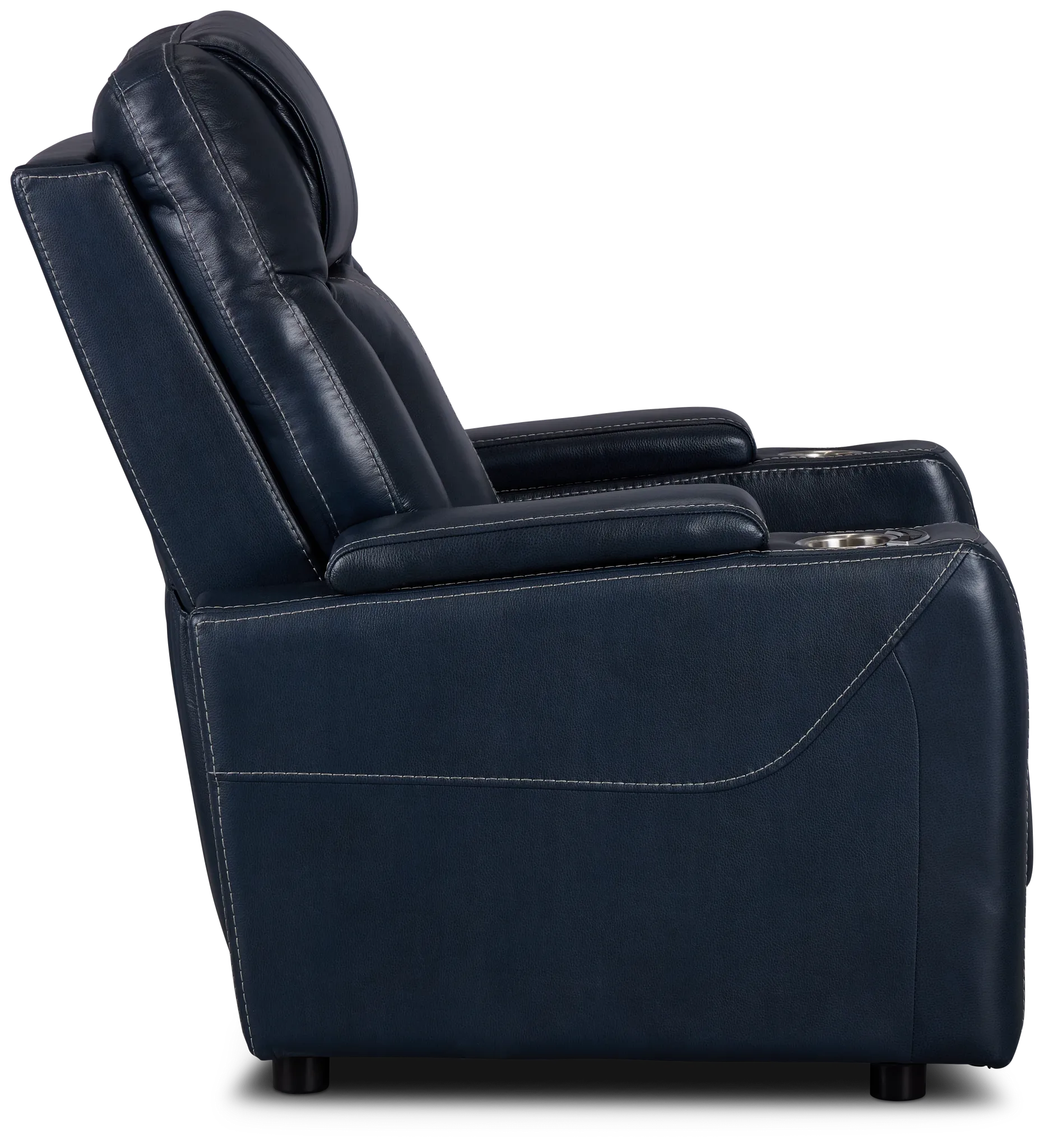Optimus Dark Blue Lthr/vinyl Power Recliner