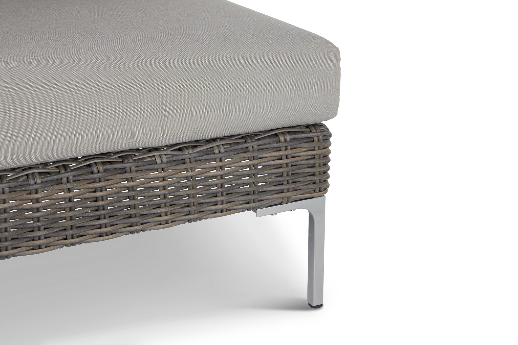 Tulum Gray Woven Armless Chair W/ Cushion