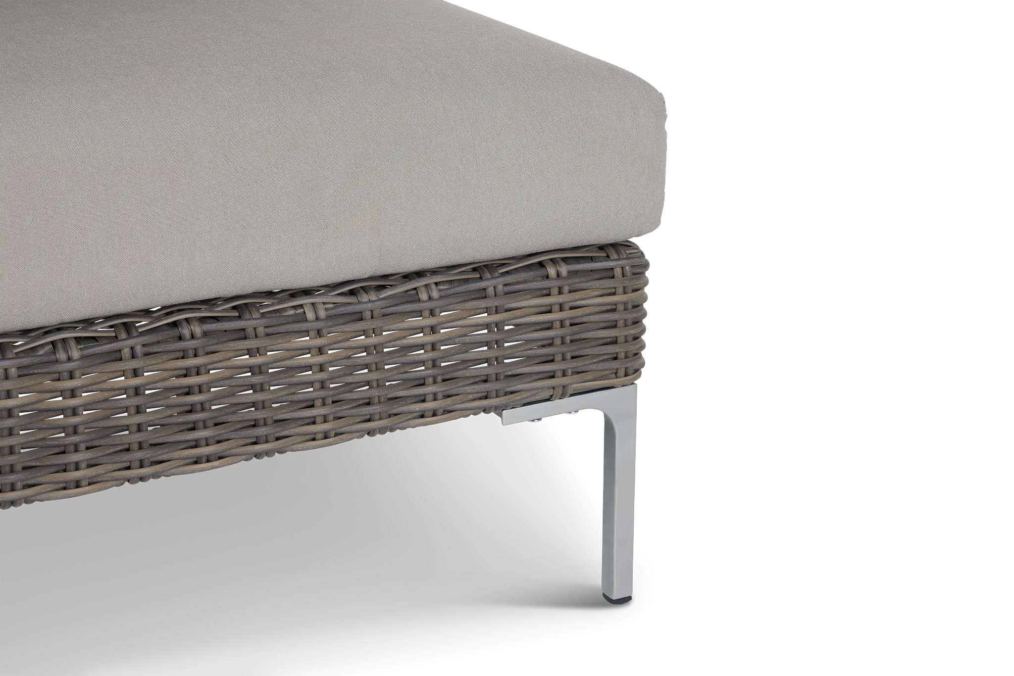 Tulum Gray Woven Armless Chair W/ Cushion Tulum Gray Woven Armless Chair W/ Cushion