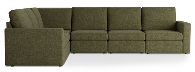 Citymod Green Fabric Medium Two-arm Sectional
