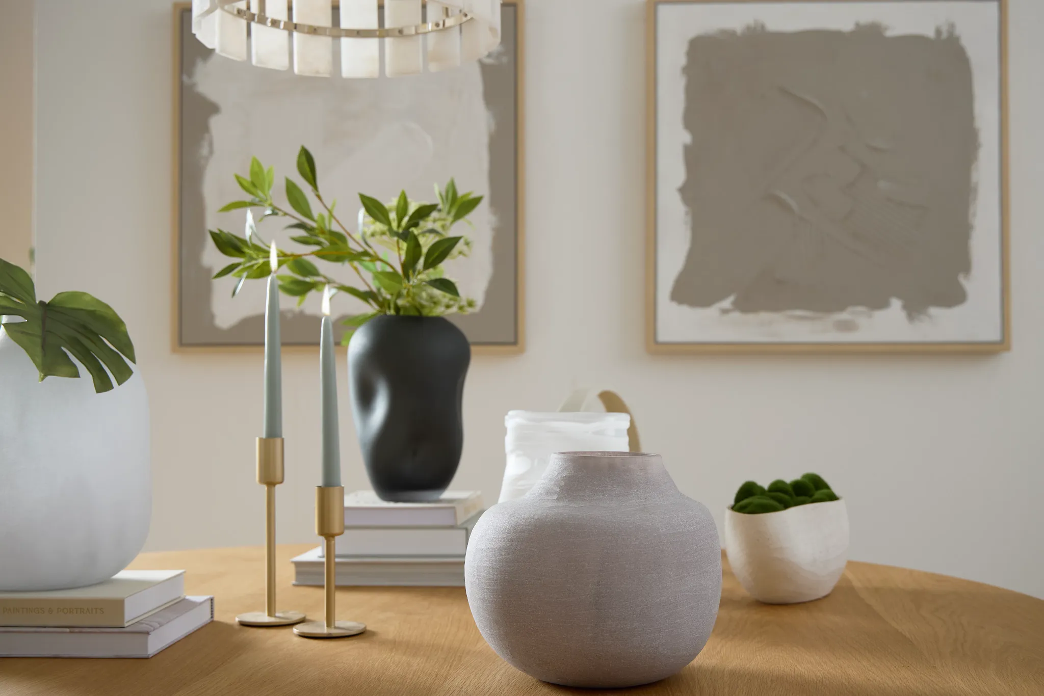 Mona Ivory Glass Vase