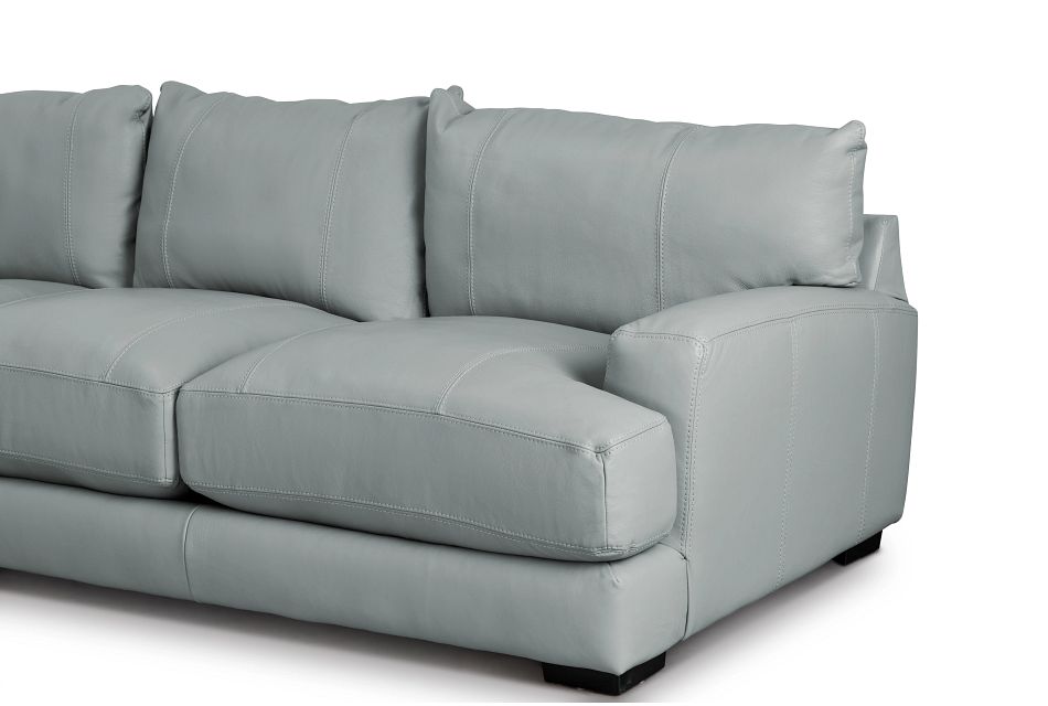 Dakota Light Green Lthr Vinyl Large Two Arm Sectional Living Room Sectionals City Furniture Dakota Light Green Lthr Vinyl Large Two, Light Green Leather Sectional Sofa