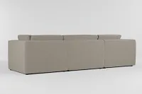 Destin Elevation Khaki Fabric 4-piece Bumper Sectional