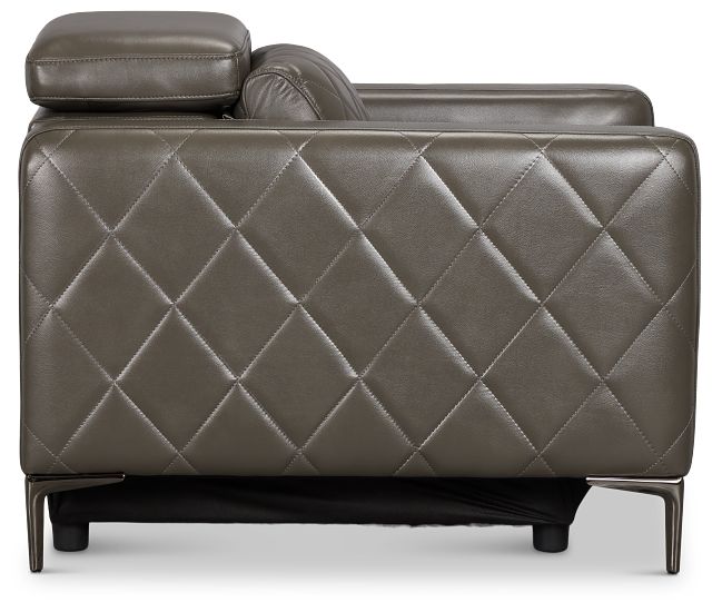 Ava Dark Gray Micro Power Recliner