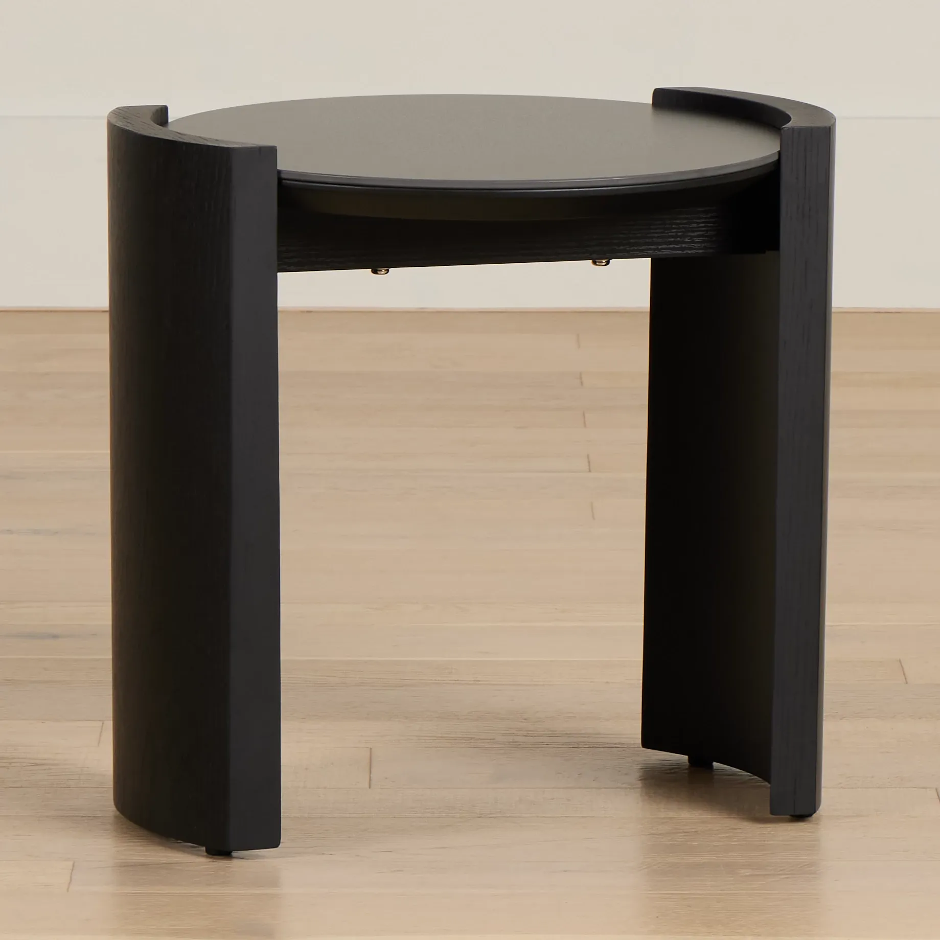 Nomad Black Ceramic Round End Table