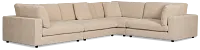 Lounge Light Beige Fabric 2-arm Left Facing Sectional