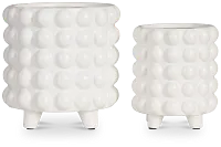 Cappi White Set Of 2 Planter