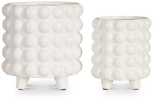 Cappi White Set Of 2 Planter