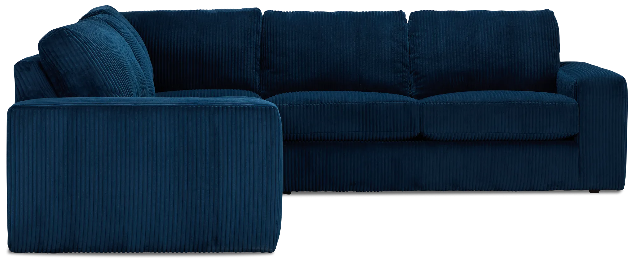 Charlie Dark Blue Fabric Small Two-arm Sectional