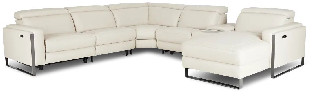 Atlas Taupe Lthr/vinyl Medium Dual Power Right Chaise Sectional Atlas Taupe Lthr/vinyl Medium Dual Power Right Chaise Sectional