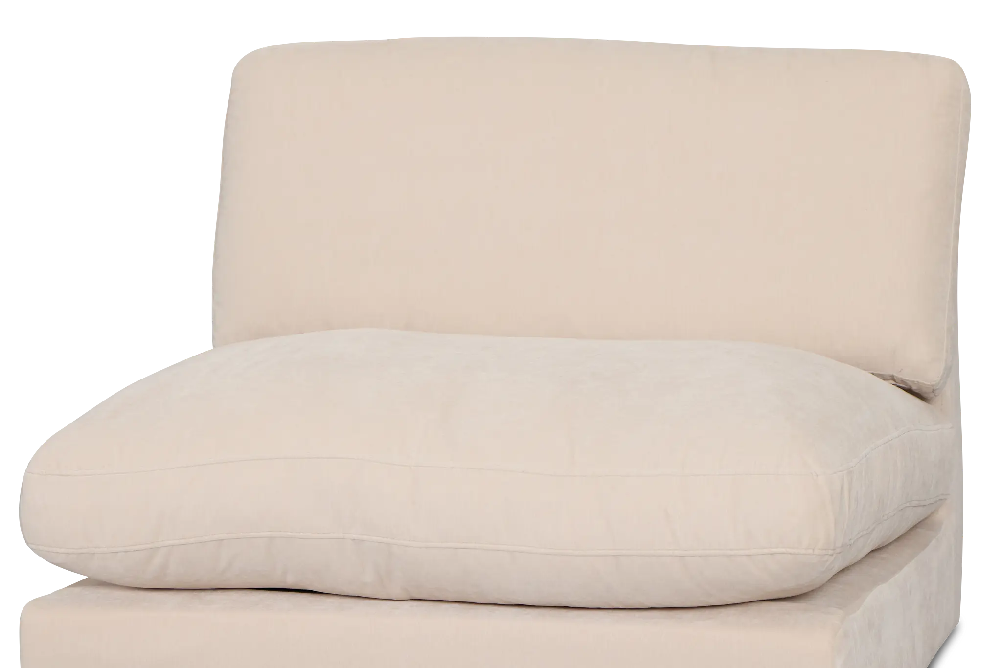 Jules Ivory Velvet Armless Chair Jules Ivory Velvet Armless Chair