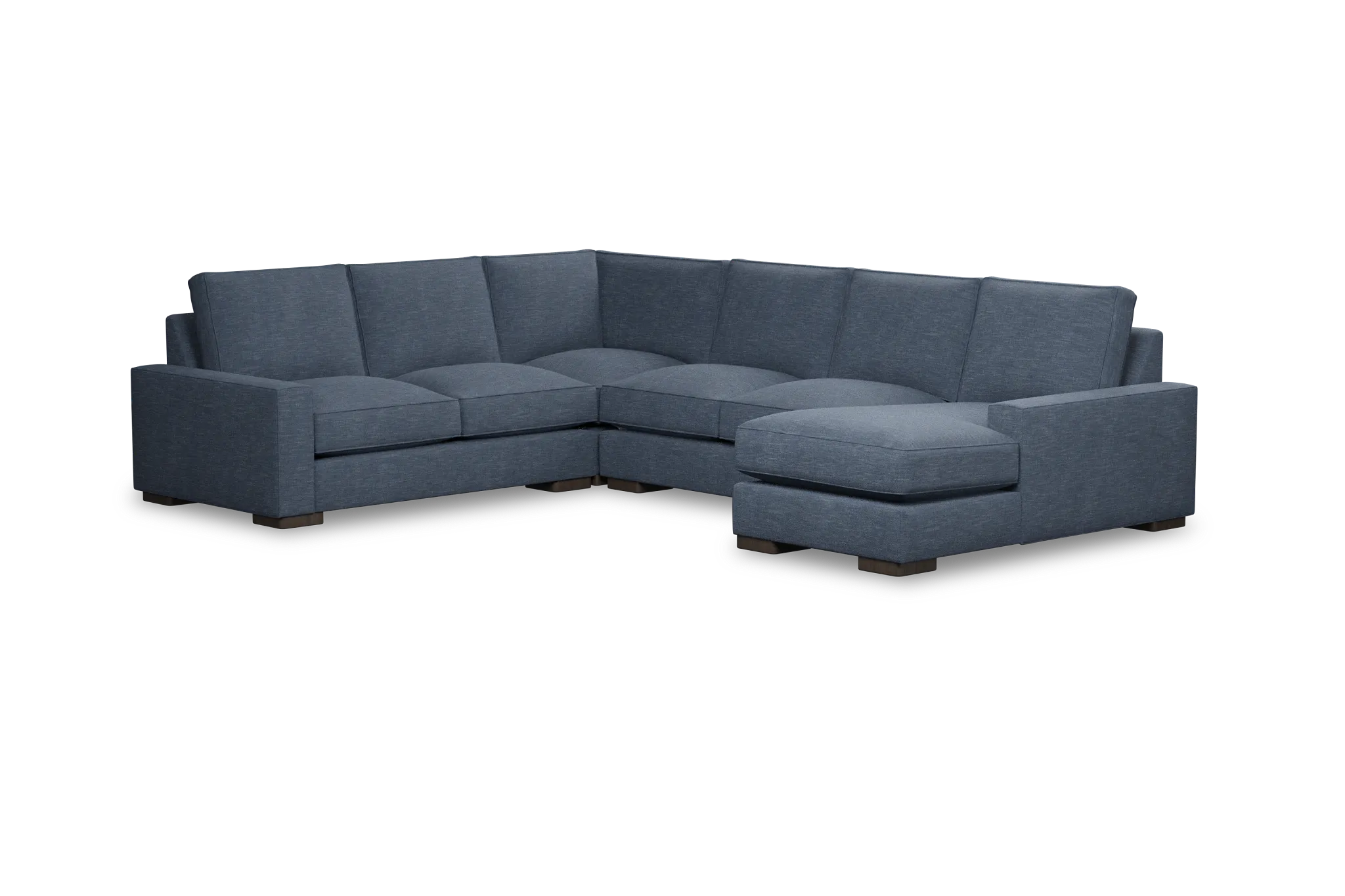 Edgewater Elevation Dark Blue Medium Right Chaise Sectional