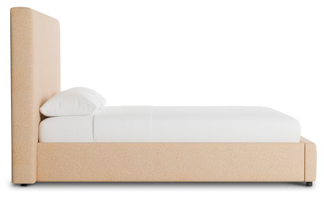 Grayton Merino Taupe 54" Upholstered Platform Bed