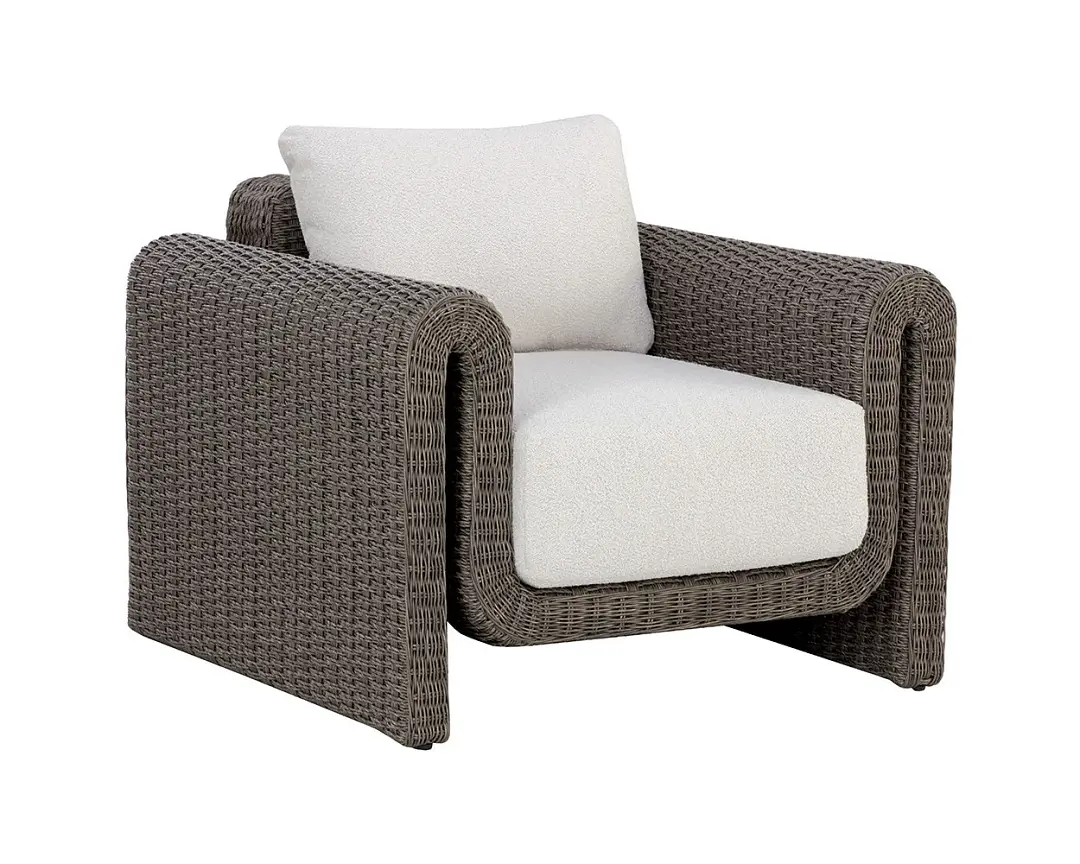 Makel Dark Gray Ivory Cushioned Arm Chair Makel Dark Gray Ivory Cushioned Arm Chair