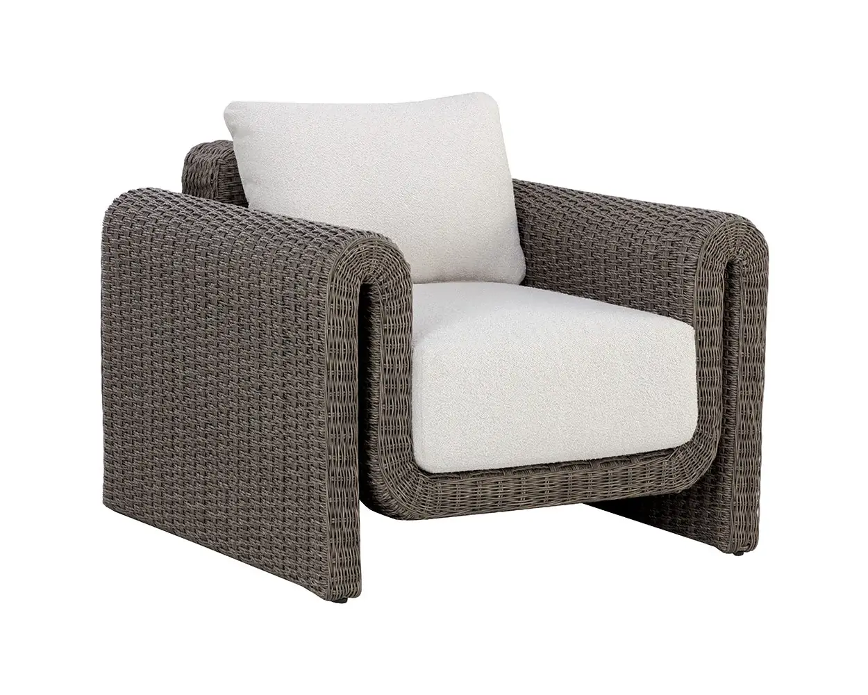 Makel Dark Gray Ivory Cushioned Arm Chair Makel Dark Gray Ivory Cushioned Arm Chair
