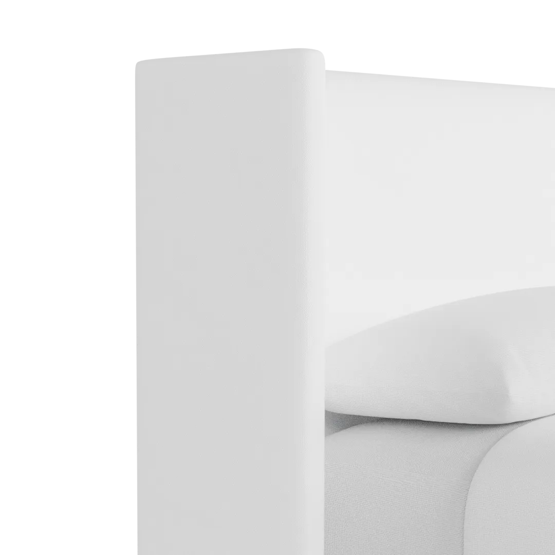 Captiva Peyton White 48" Upholstered Shelter Bed