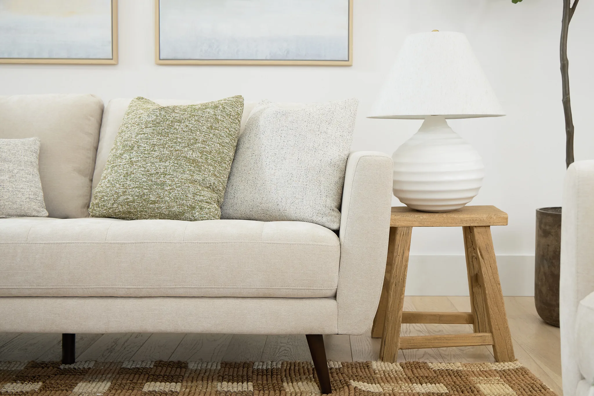 Nina Light Tone Square Stool