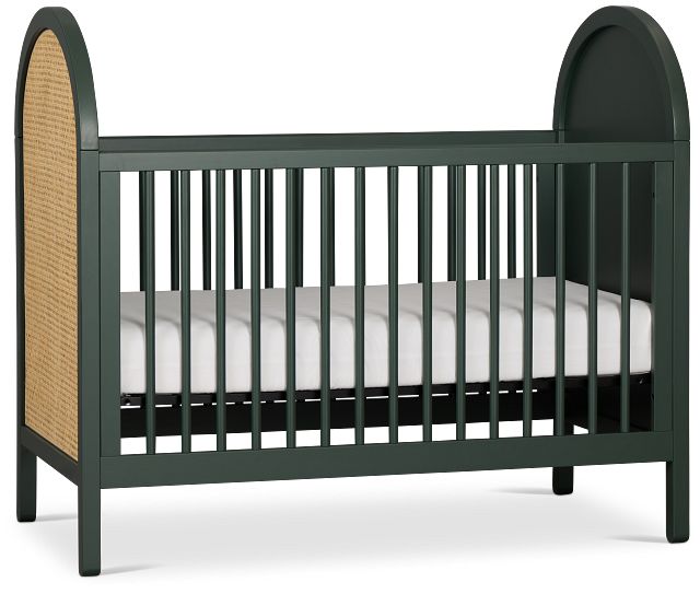 Riley Green Woven 3-in-1 Crib