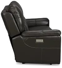 Fallon Dark Gray Leather/Vinyl Power Reclining Sofa with Massage
