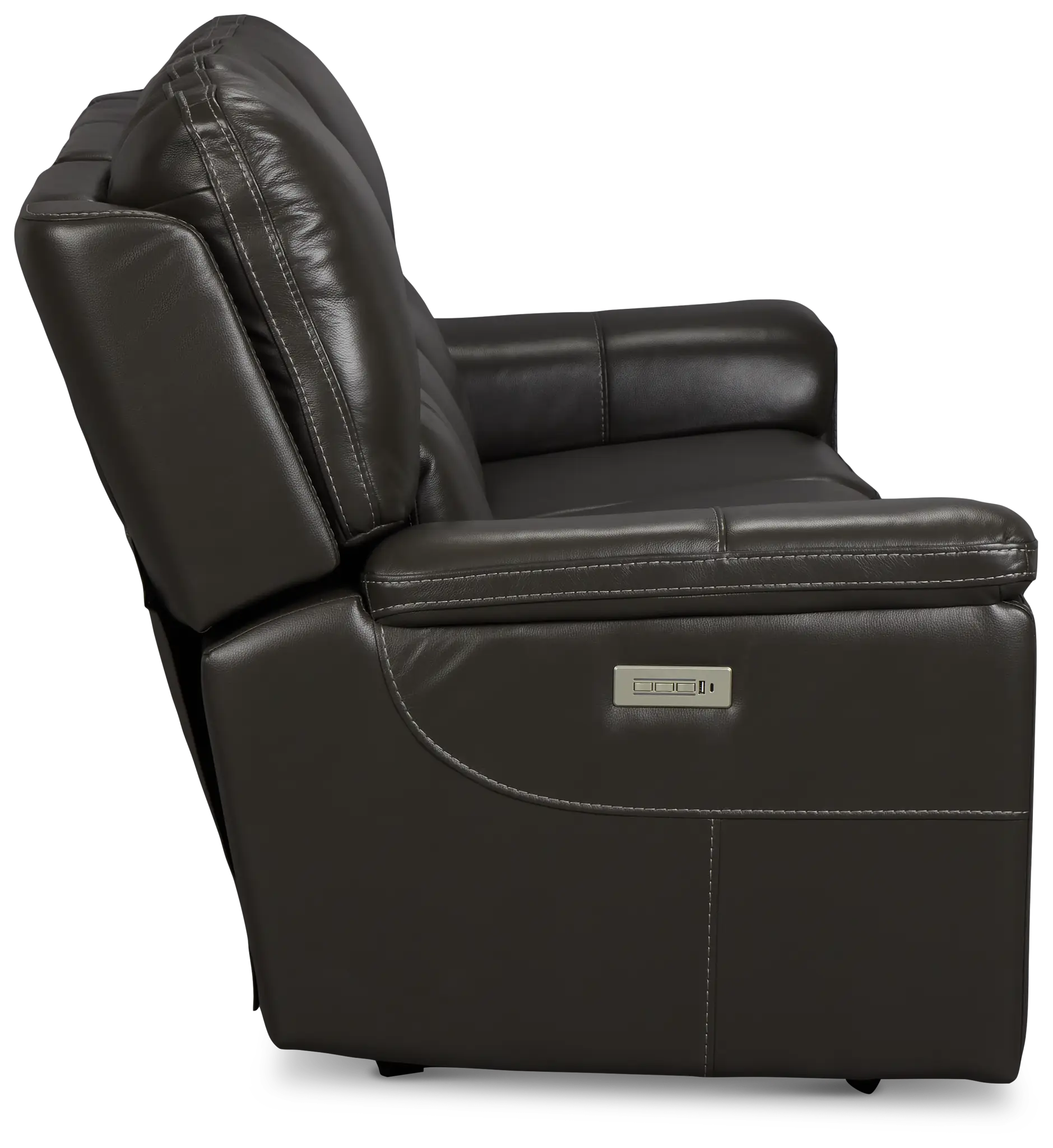 Fallon Dark Gray Leather/Vinyl Power Reclining Sofa with Massage Fallon Dark Gray Leather/Vinyl Power Reclining Sofa with Massage